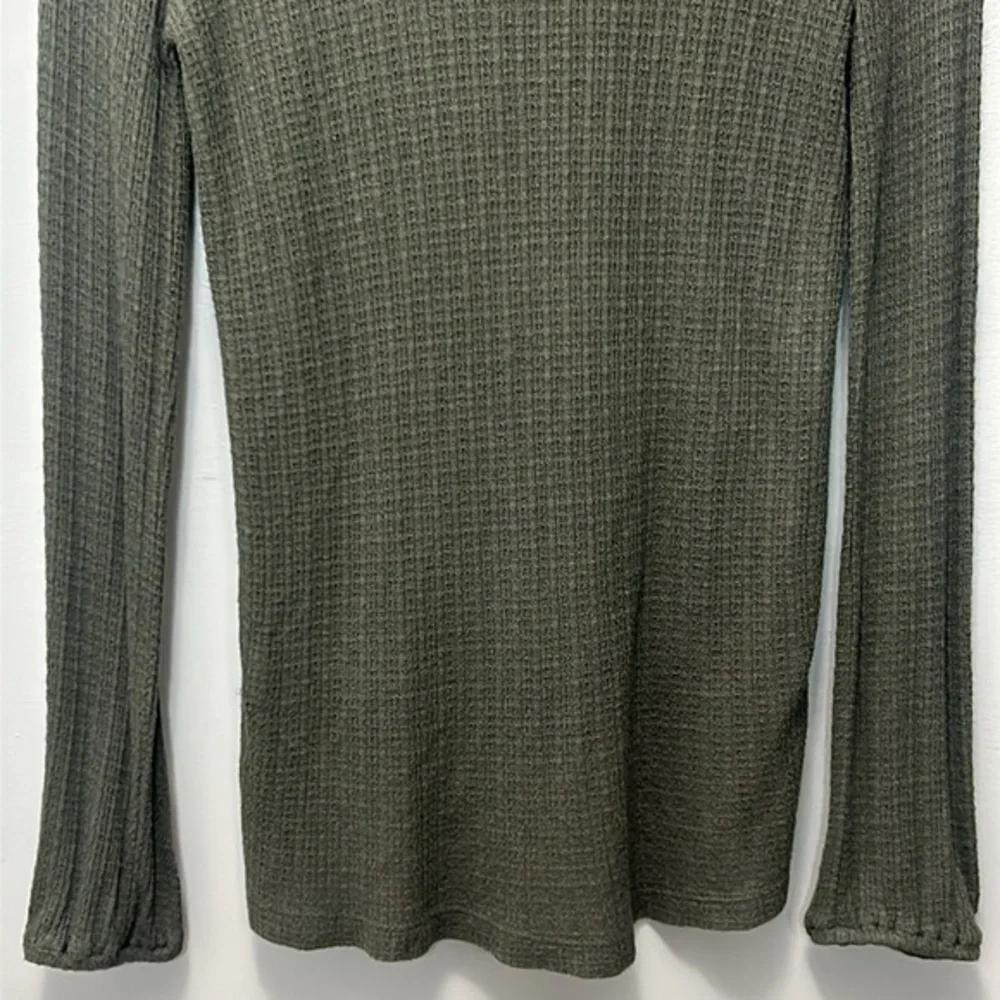 Lucky Brand Drop Needle Top- Dark Aloe-Linen Blend- Women's Small - Picture 14 of 16